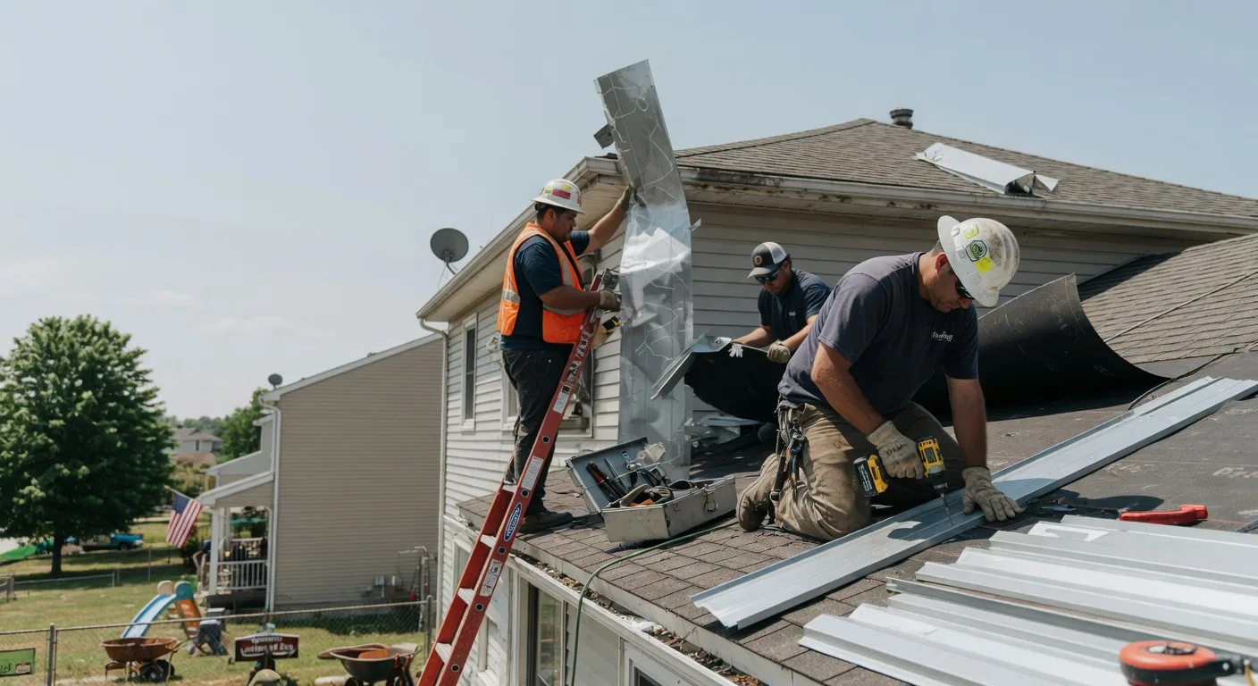 Storm Damage Metal Roof Repair in Stoystown, PA